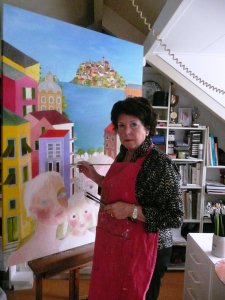 Marianne in her studio